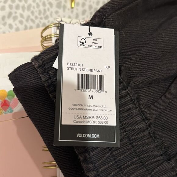 VOLCOM BLK PANT IN MEDIUM NWT - Picture 5 of 5